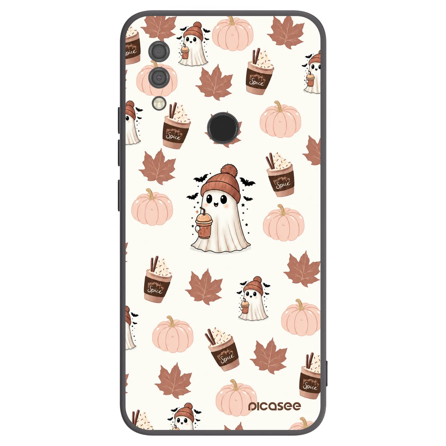 Picasee Μαύρη θήκη σιλικόνης για Xiaomi Redmi 7 - Pumpkin spice