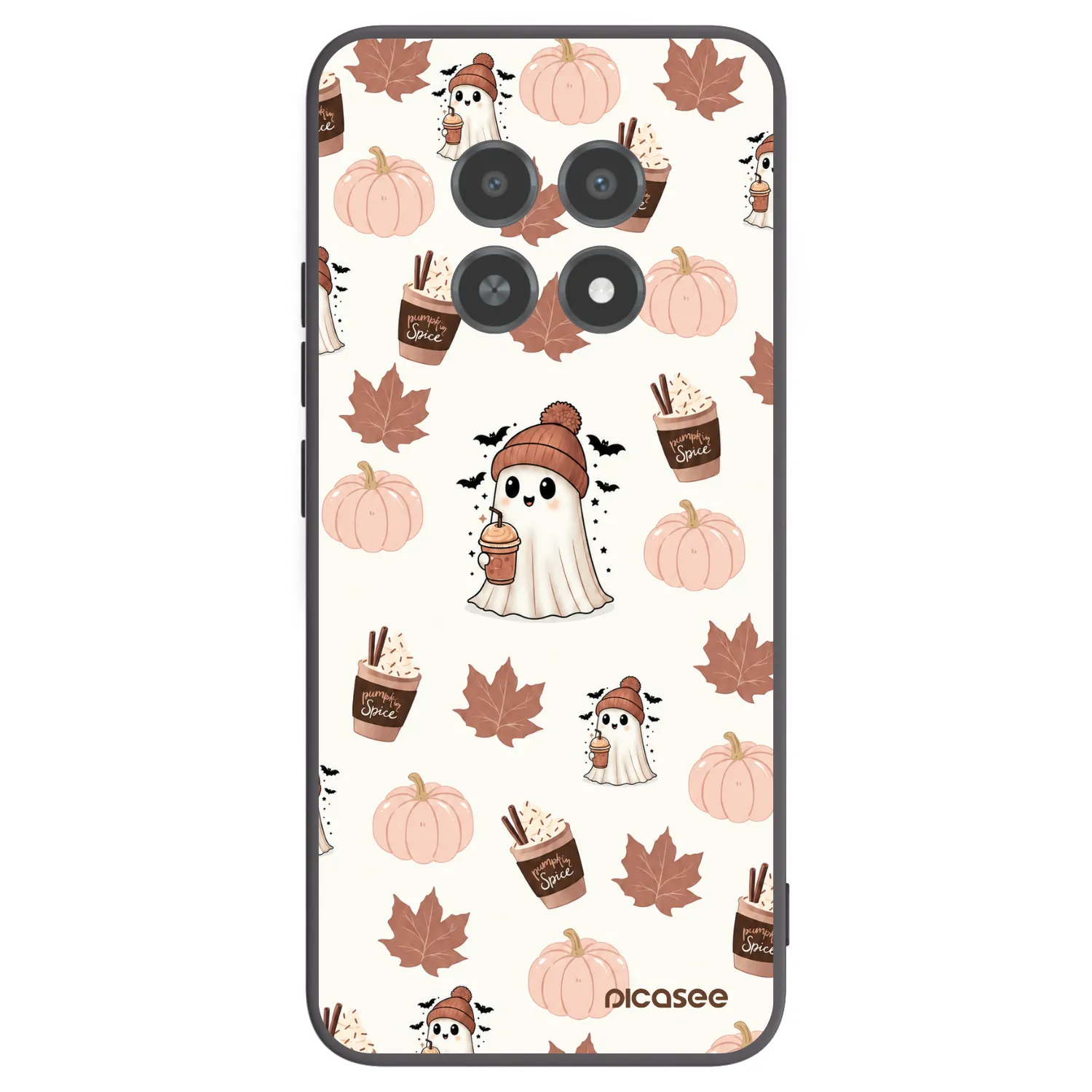 Picasee Μαύρη θήκη σιλικόνης για Realme 12X - Pumpkin spice