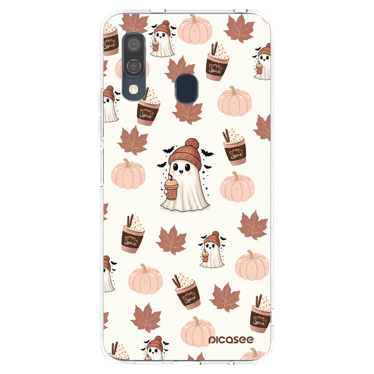 Picasee διαφανής θήκη σιλικόνης Samsung Galaxy A40 A405F - Pumpkin spice
