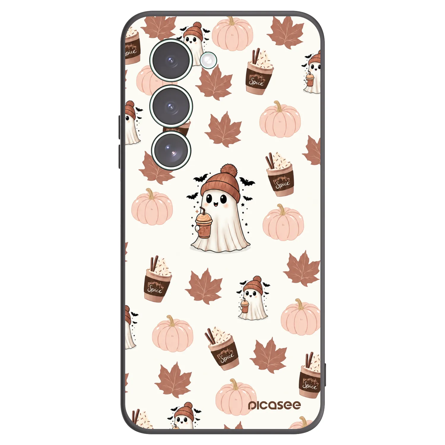 Picasee Μαύρη θήκη σιλικόνης για Xiaomi Redmi 15 5G - Pumpkin spice