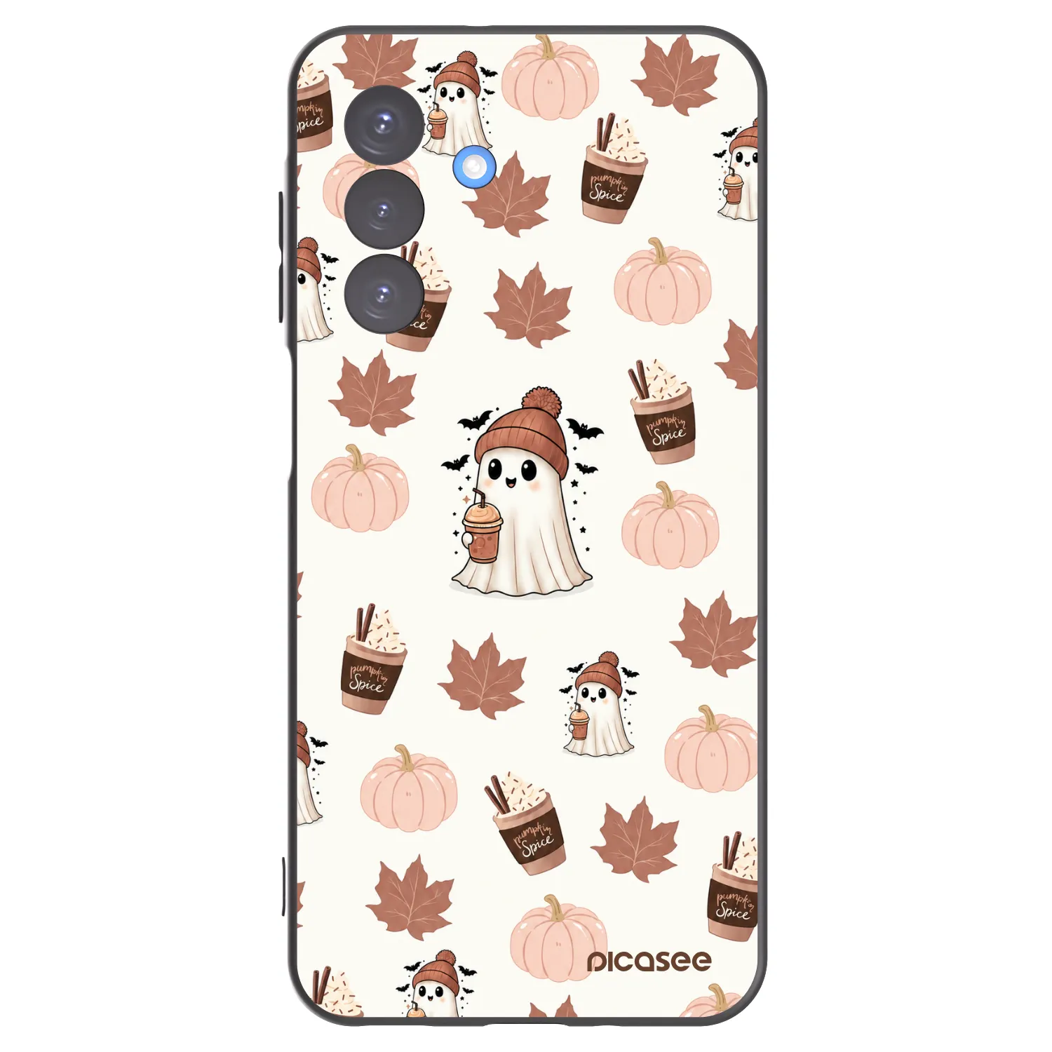 Picasee Μαύρη θήκη σιλικόνης για Samsung Galaxy A17 5G - Pumpkin spice