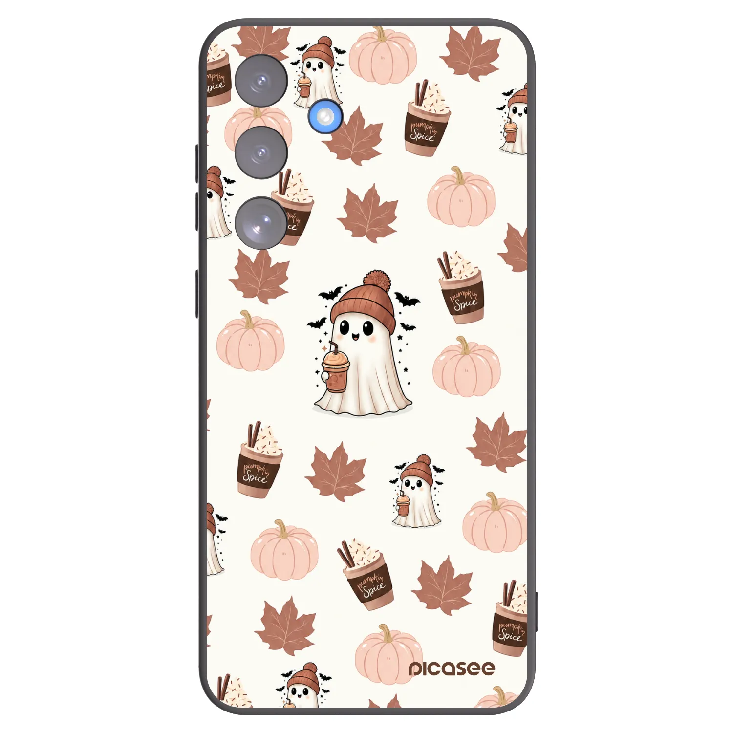 Picasee Μαύρη θήκη σιλικόνης για Samsung Galaxy S25 FE 5G - Pumpkin spice