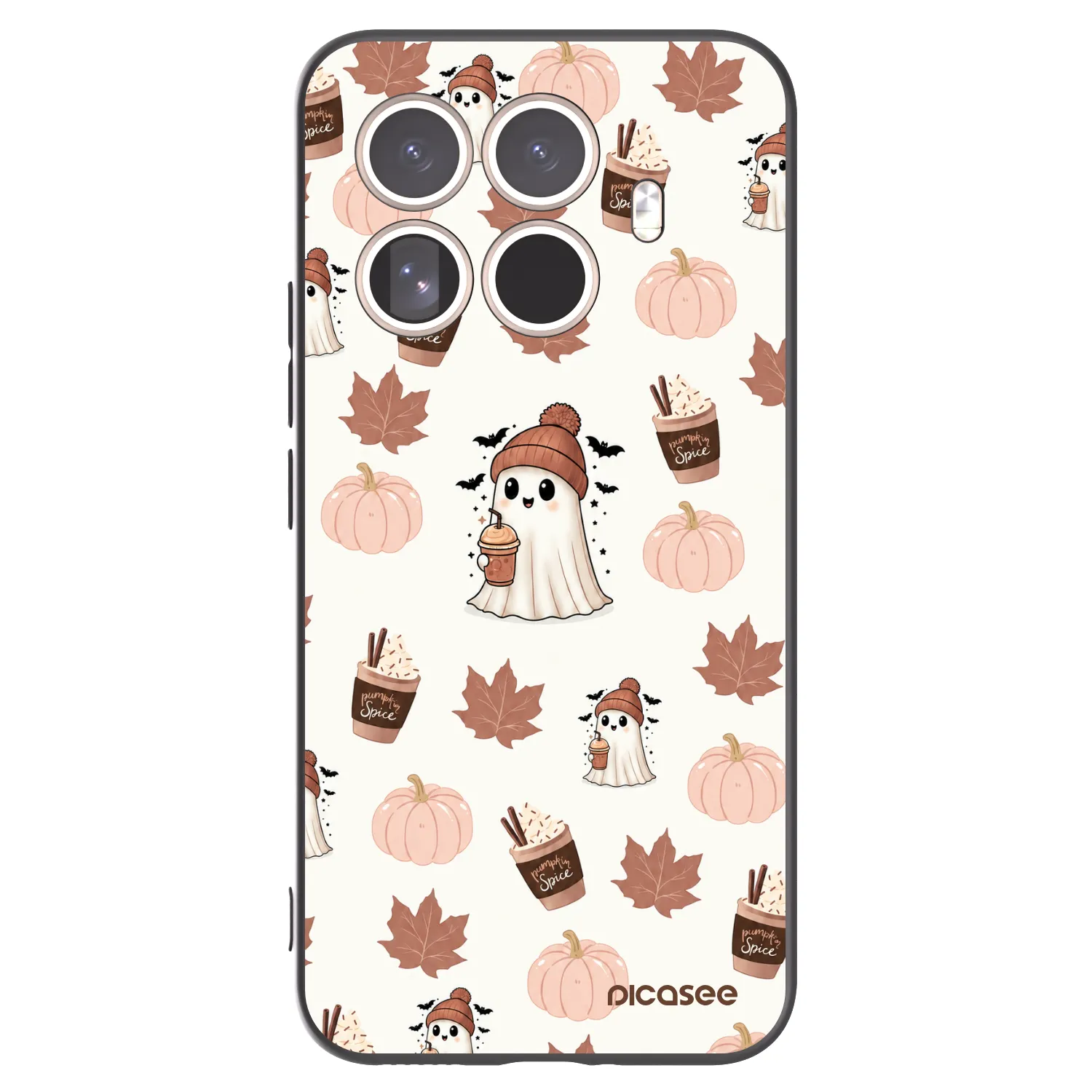 Picasee Μαύρη θήκη σιλικόνης για Xiaomi 15T Pro - Pumpkin spice