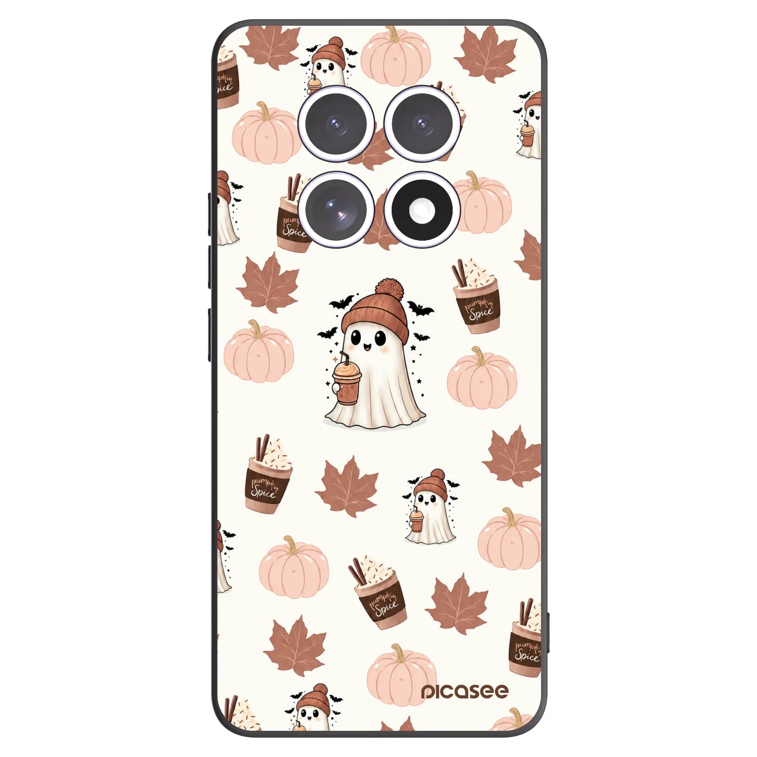 Picasee Μαύρη θήκη σιλικόνης για Xiaomi Redmi Note 15 4G - Pumpkin spice