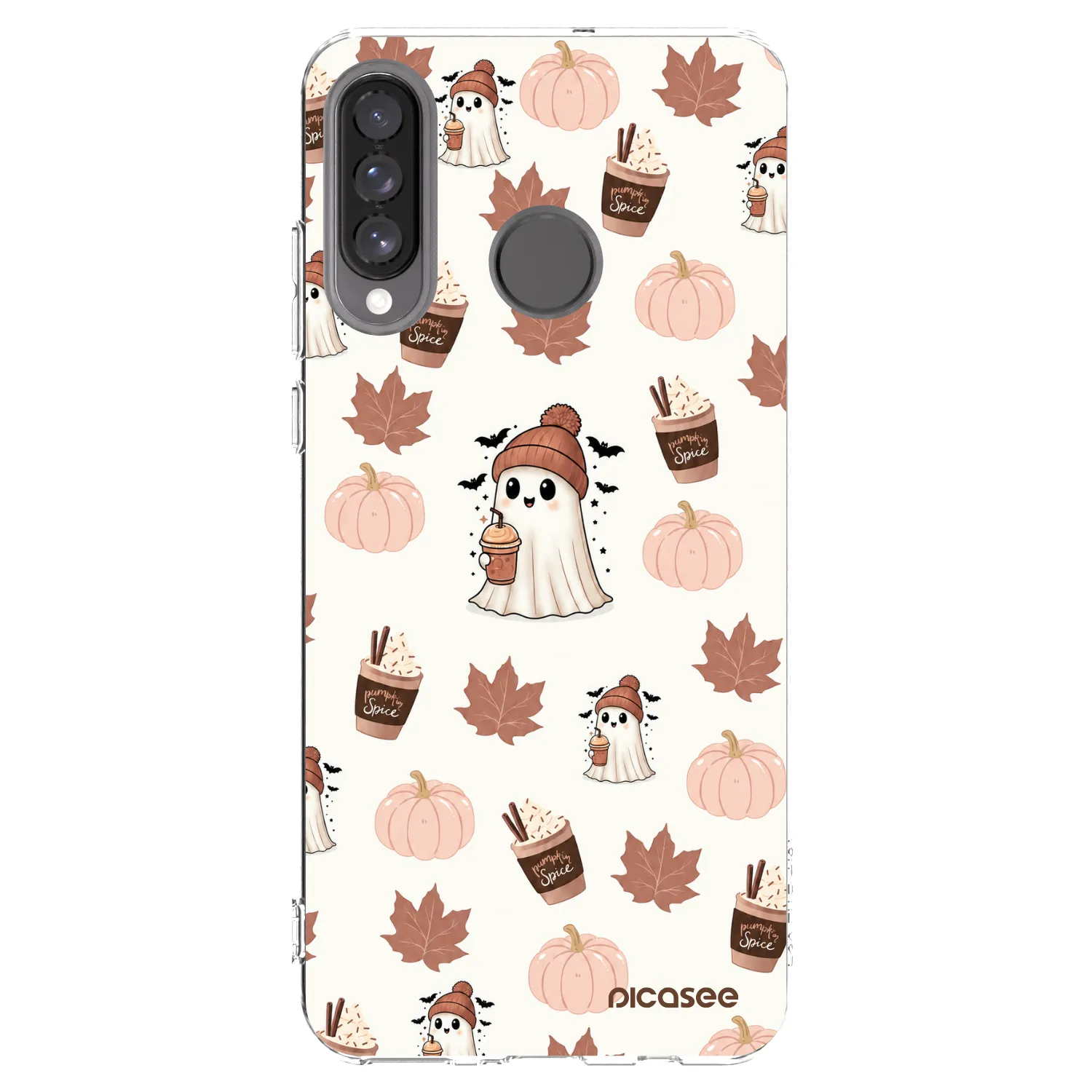 Picasee διαφανής θήκη σιλικόνης Huawei P30 Lite - Pumpkin spice