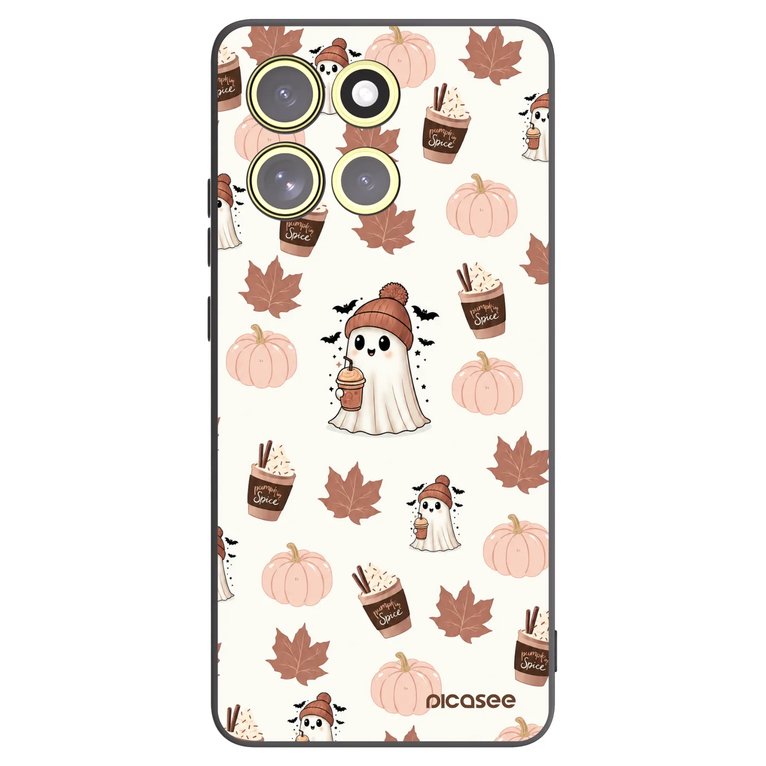 Picasee Μαύρη θήκη σιλικόνης για Motorola Moto G86 Power 5G - Pumpkin spice