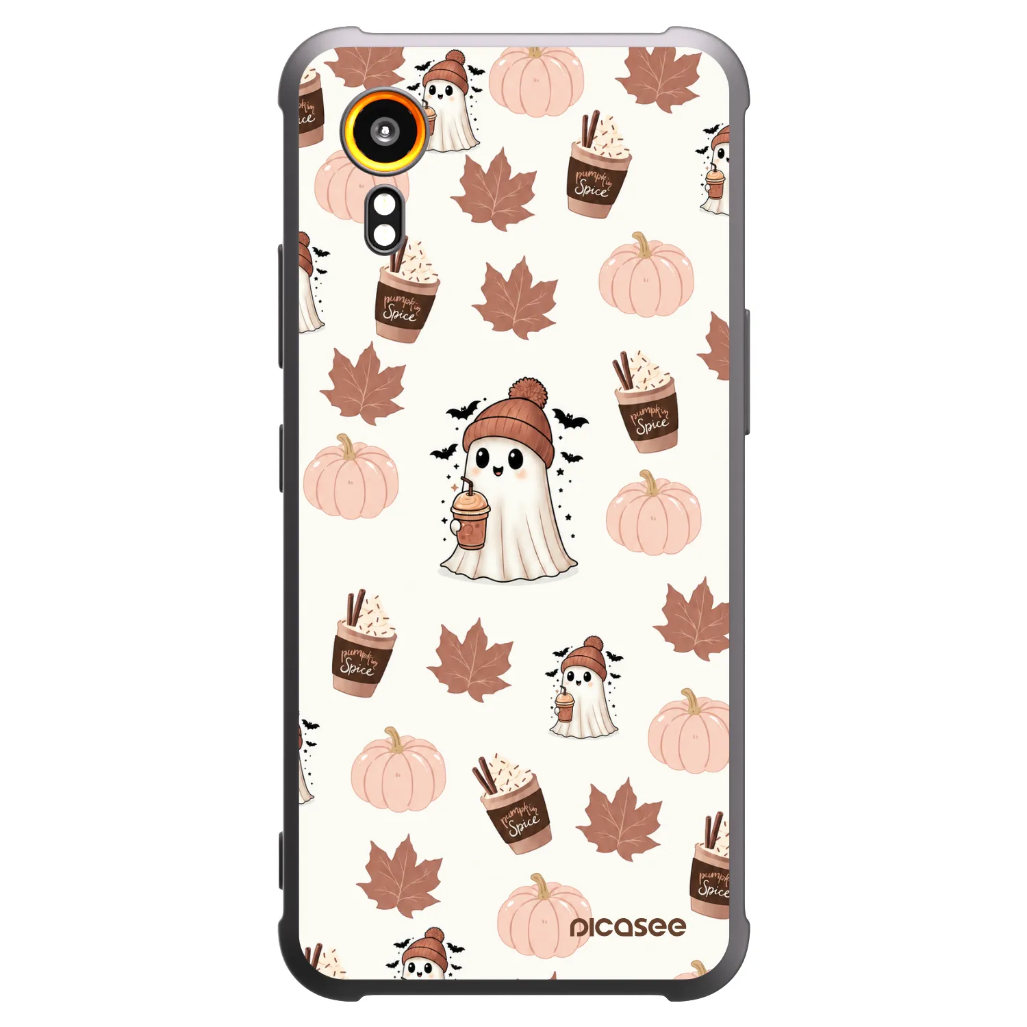 Picasee Μαύρη θήκη σιλικόνης για Samsung Galaxy XCover 7 - Pumpkin spice