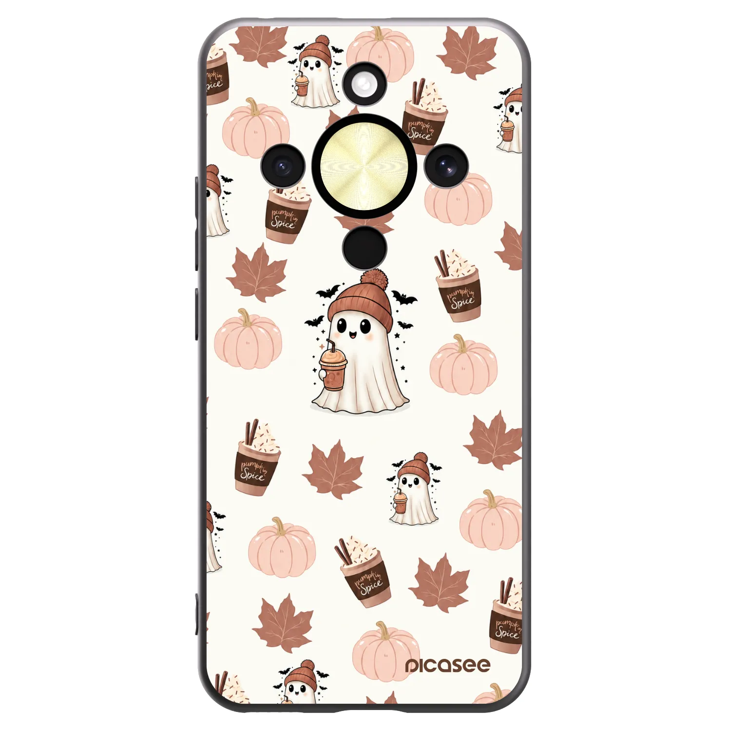 Picasee Μαύρη θήκη σιλικόνης για Honor Magic8 Lite 5G - Pumpkin spice