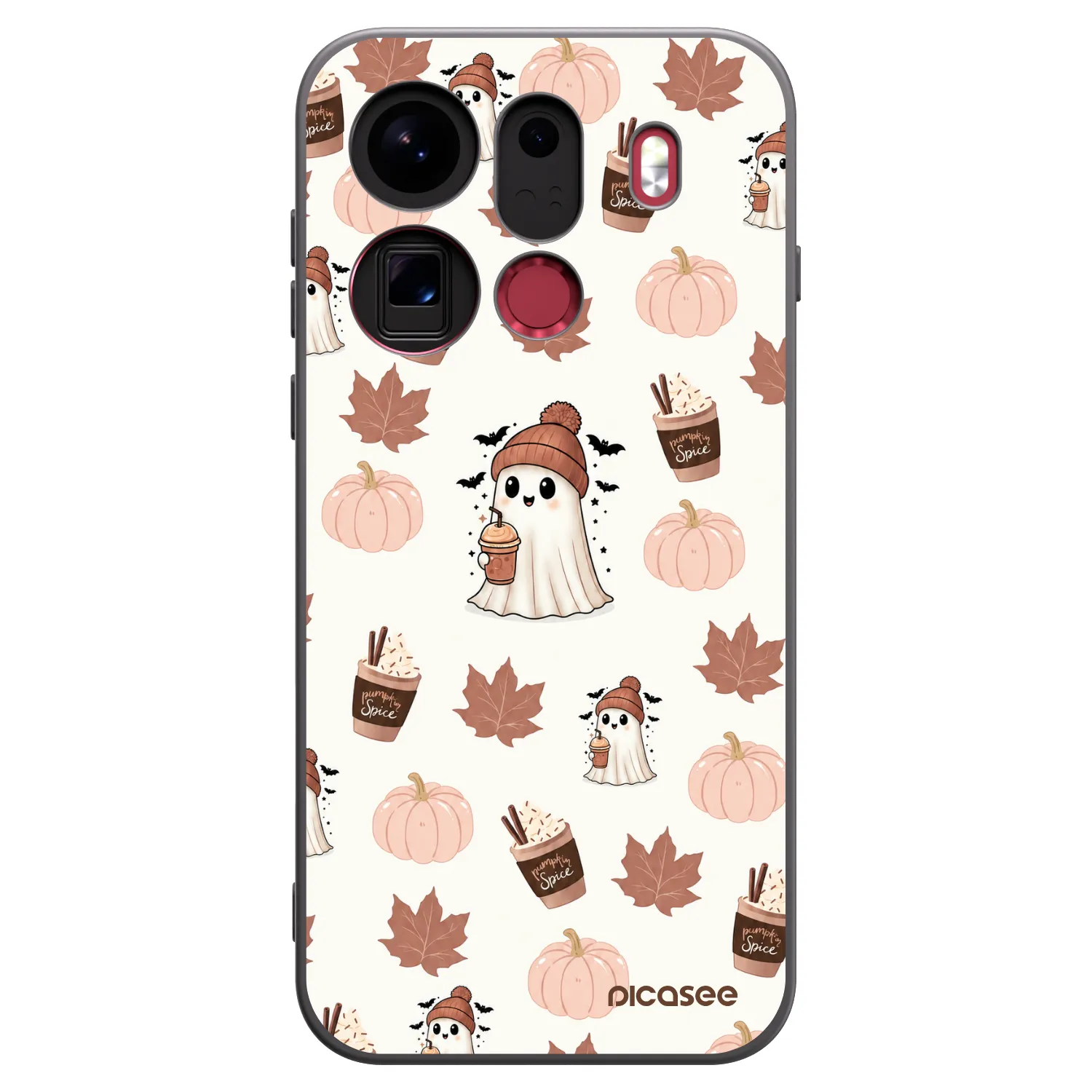 Picasee Μαύρη θήκη σιλικόνης για OPPO Find X9 Pro - Pumpkin spice