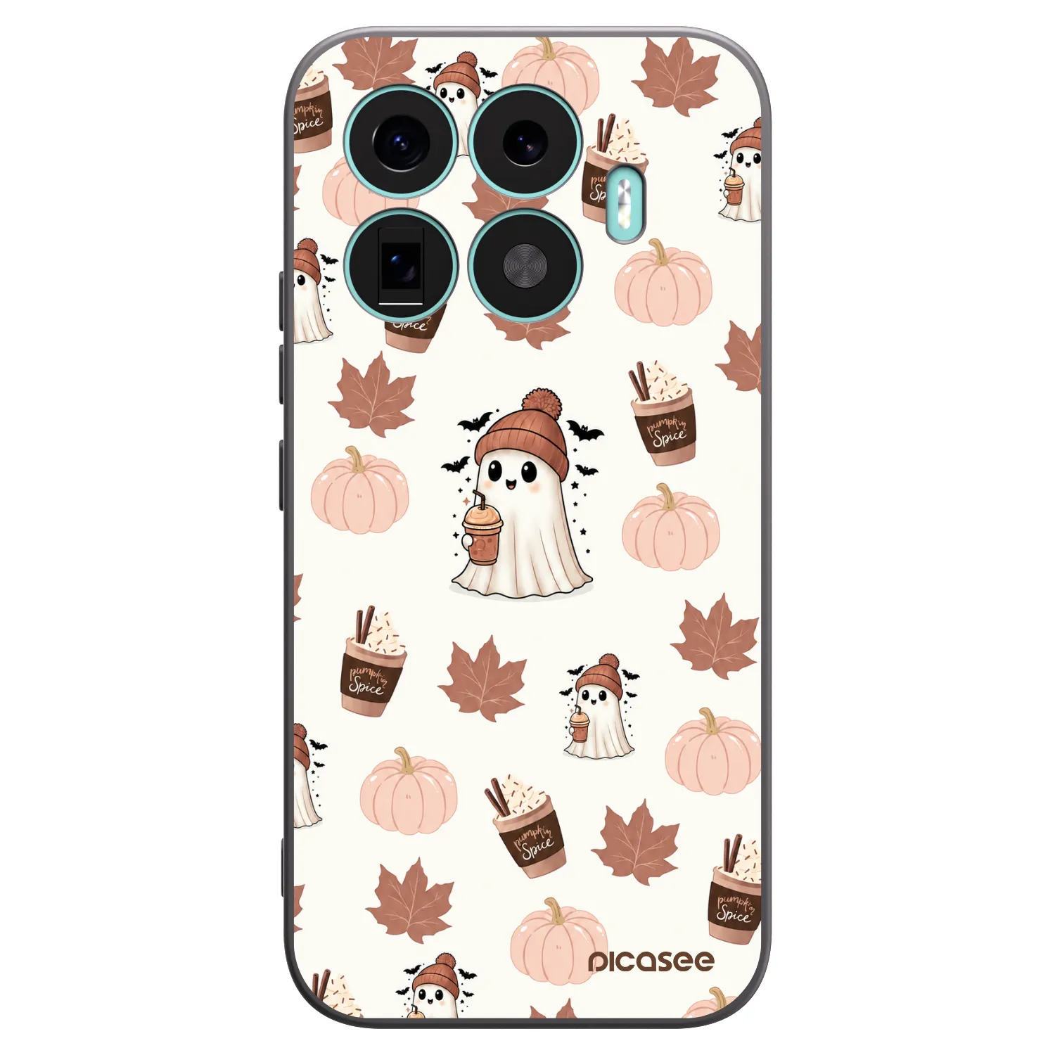 Picasee Μαύρη θήκη σιλικόνης για Xiaomi 17T - Pumpkin spice