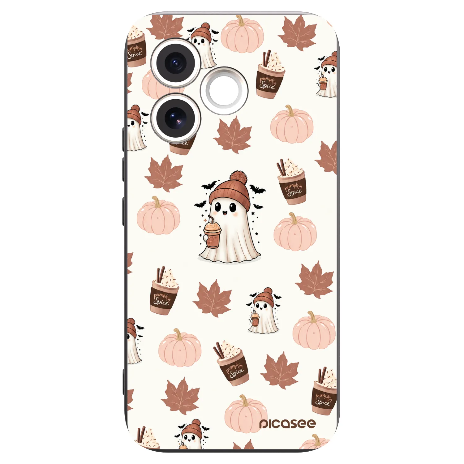 Picasee Μαύρη θήκη σιλικόνης για Honor 600 Lite - Pumpkin spice