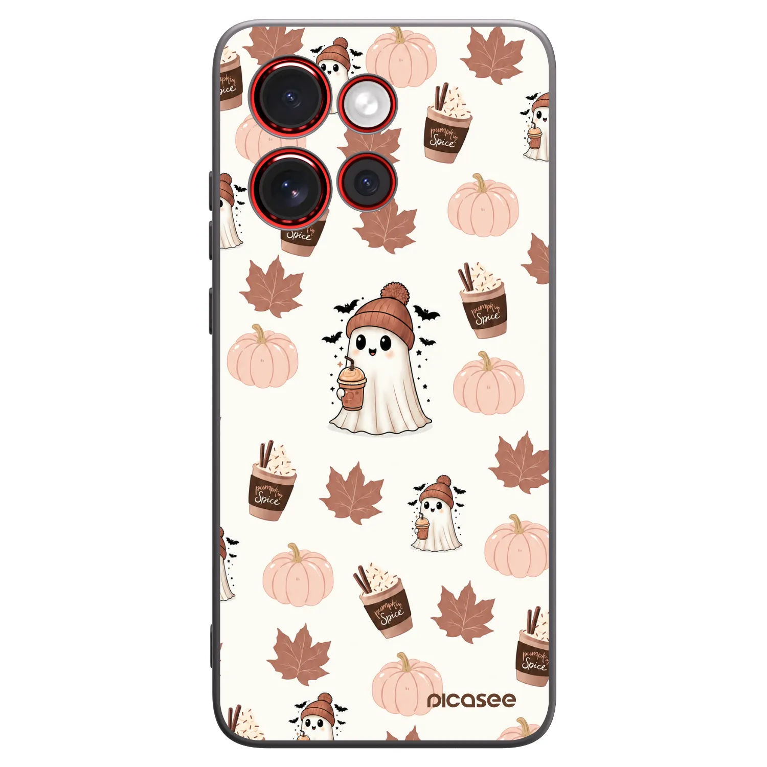 Picasee Μαύρη θήκη σιλικόνης για Motorola Edge 60 Neo 5G - Pumpkin spice