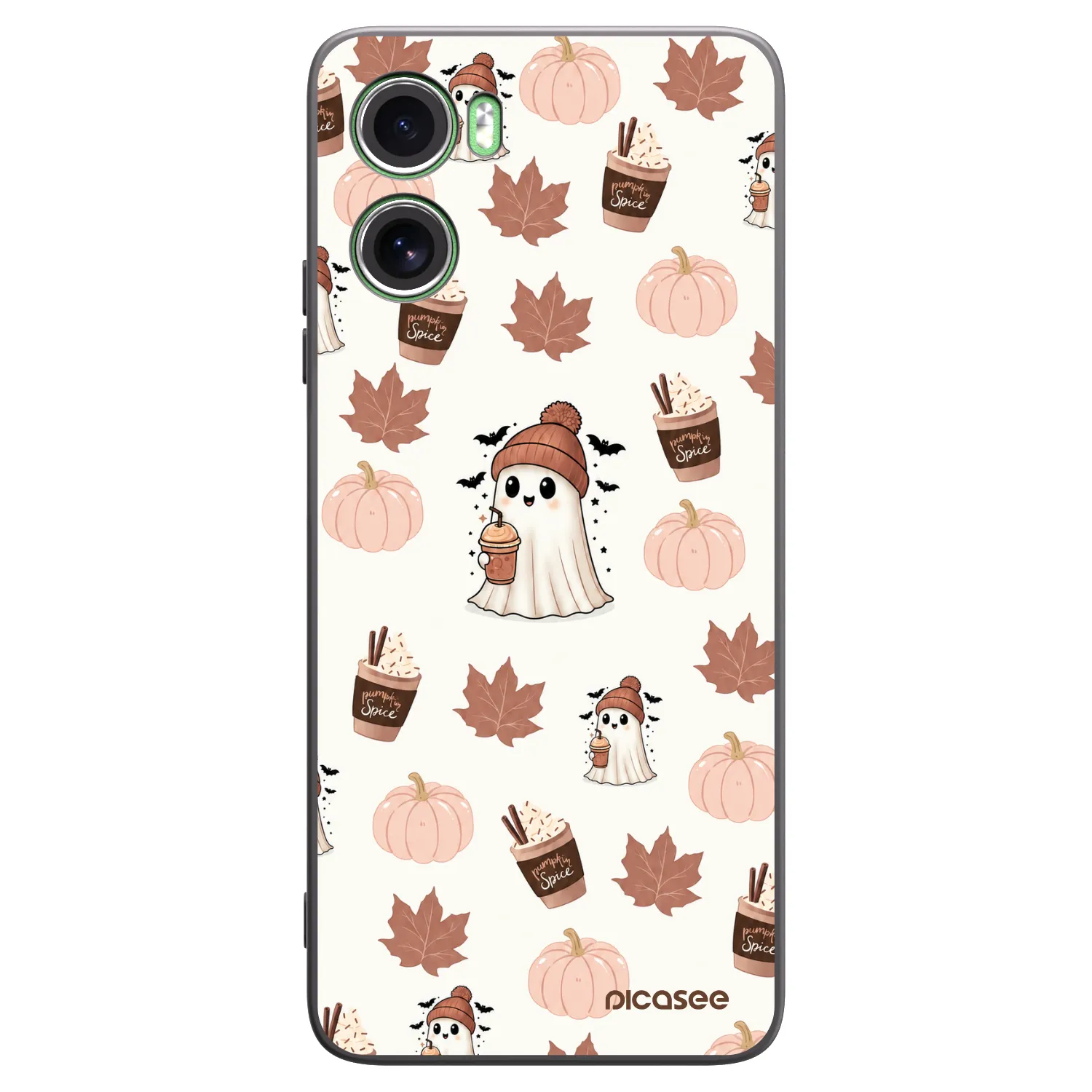 Picasee Μαύρη θήκη σιλικόνης για Motorola Moto G06 - Pumpkin spice
