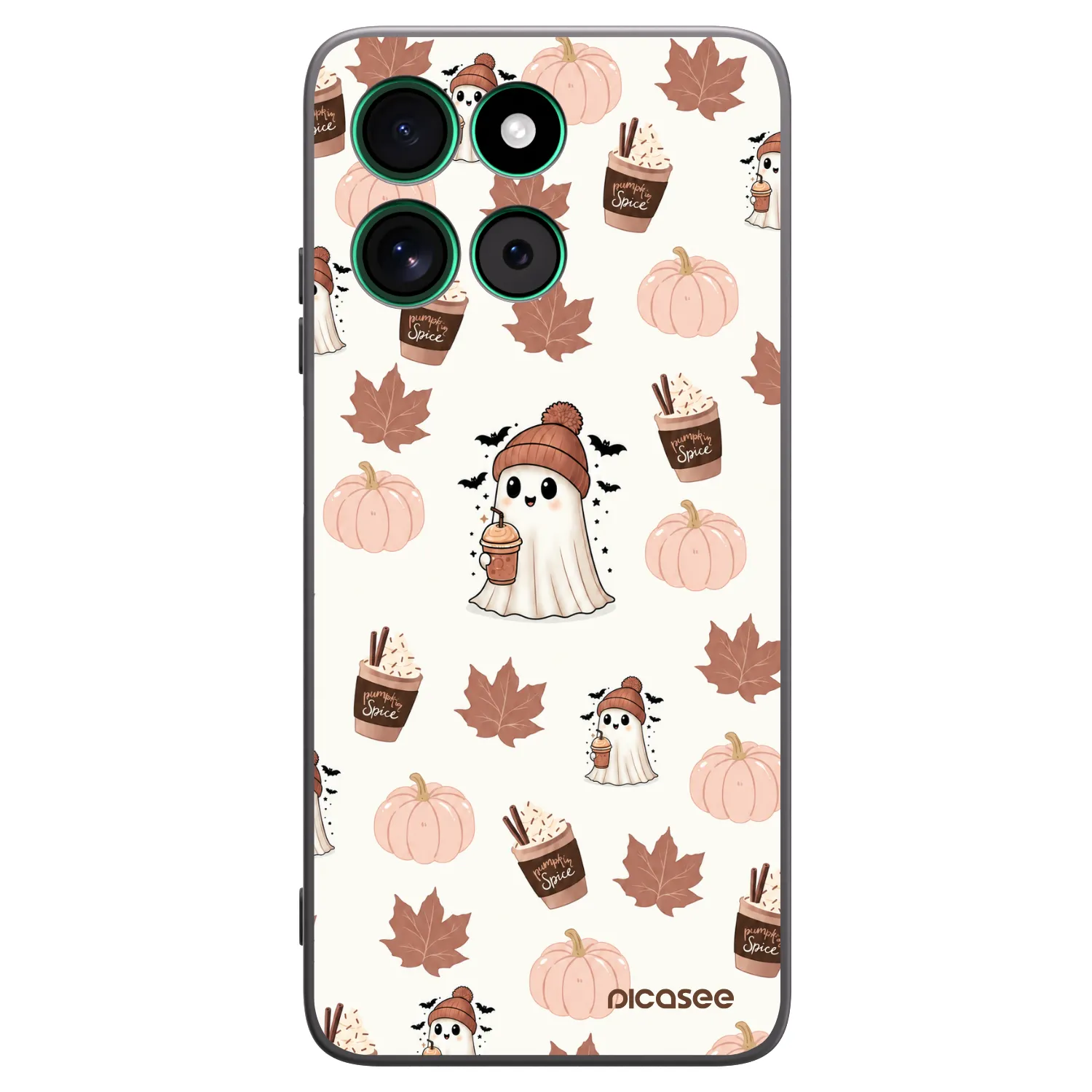 Picasee Μαύρη θήκη σιλικόνης για Motorola Moto G57 Power - Pumpkin spice