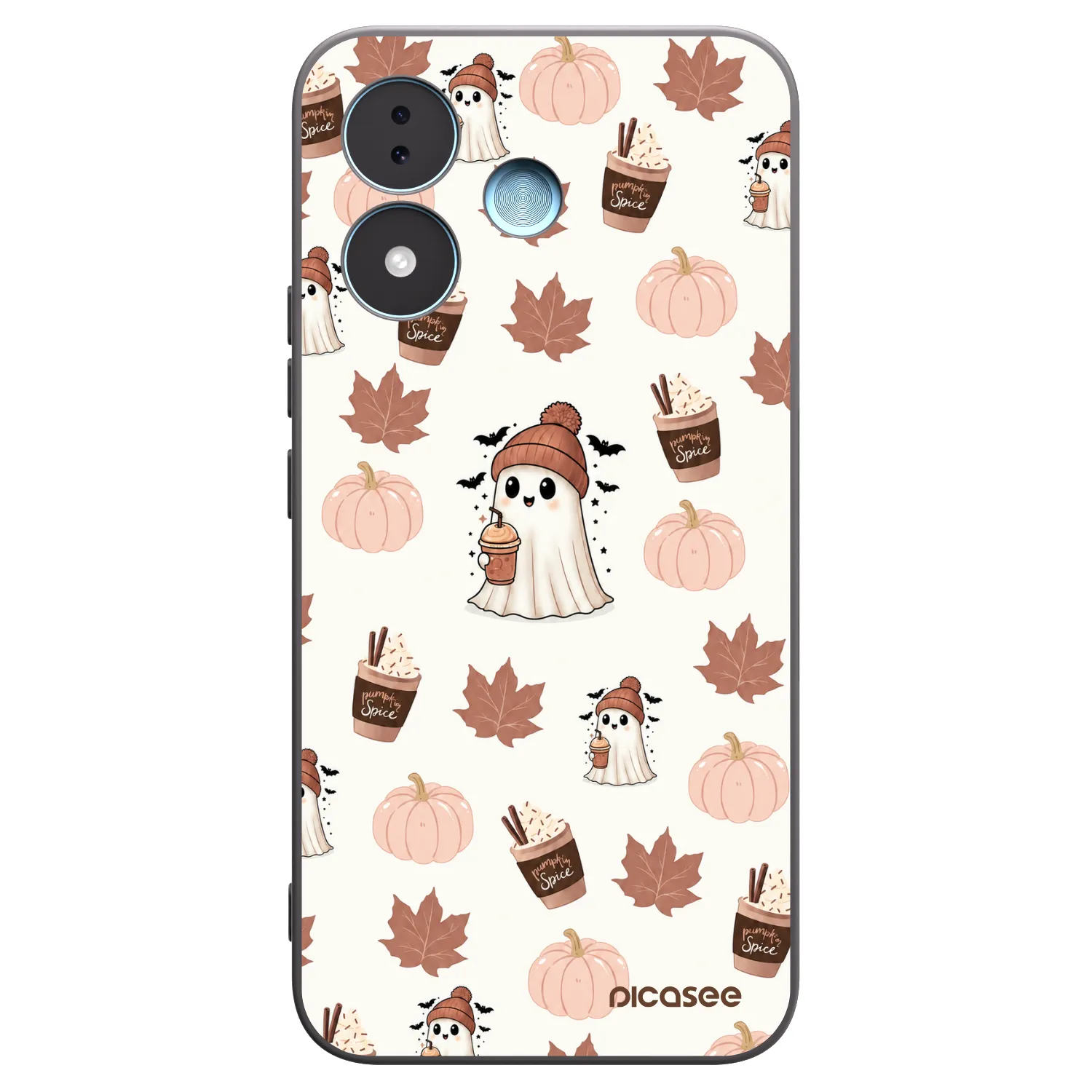 Picasee Μαύρη θήκη σιλικόνης για Xiaomi Redmi Note 17 5G - Pumpkin spice