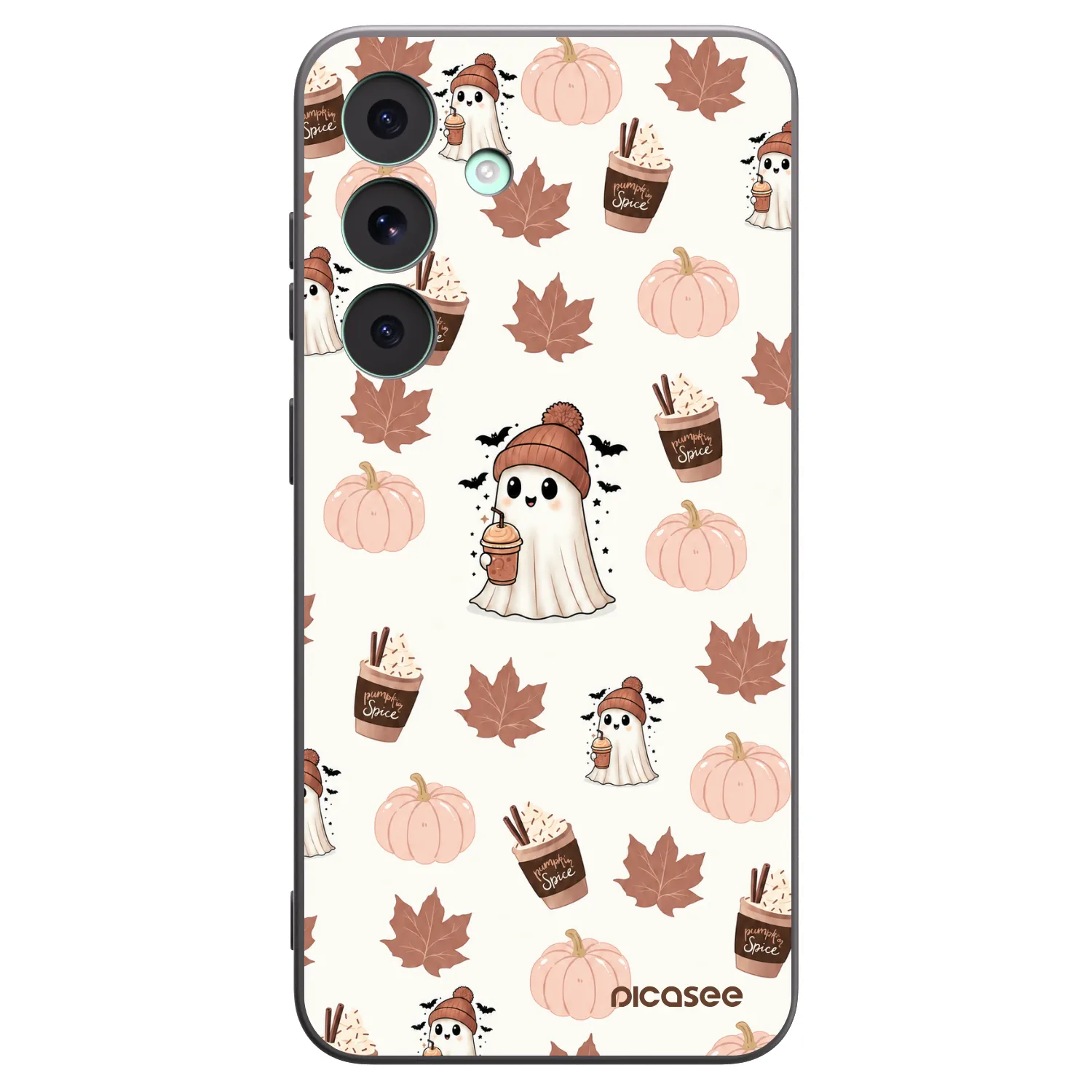 Picasee Μαύρη θήκη σιλικόνης για Samsung Galaxy S26 FE - Pumpkin spice