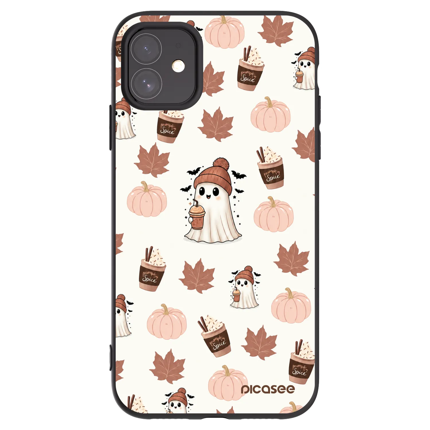 Picasee Μαύρη θήκη σιλικόνης για Apple iPhone 11 - Pumpkin spice
