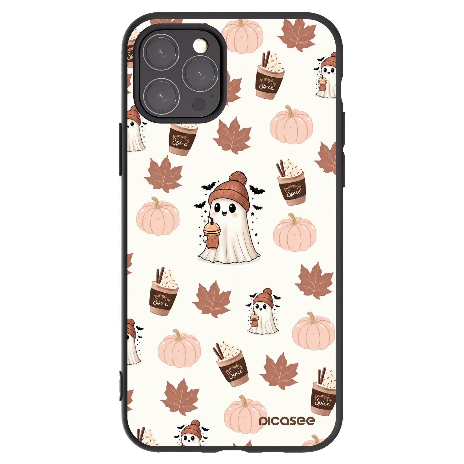 Picasee Μαύρη θήκη σιλικόνης για Apple iPhone 11 Pro - Pumpkin spice