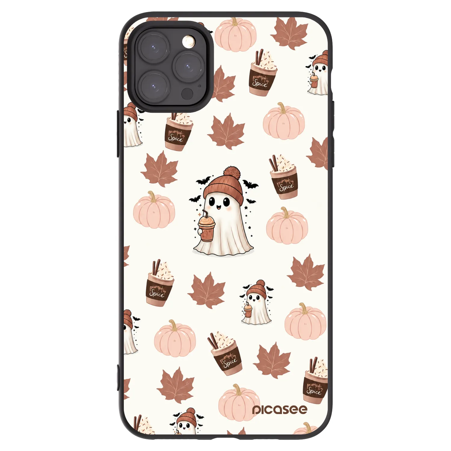 Picasee Μαύρη θήκη σιλικόνης για Apple iPhone 11 Pro Max - Pumpkin spice