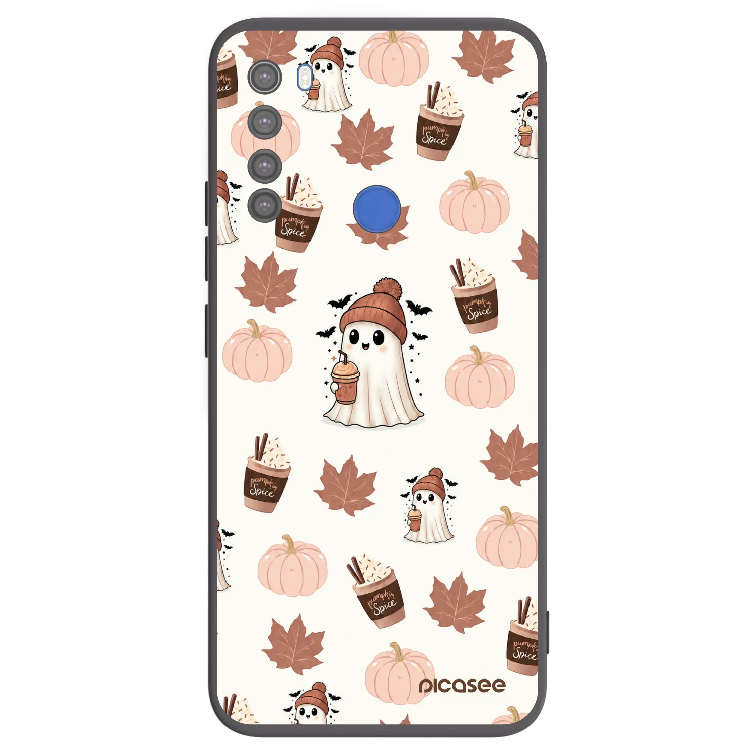 Picasee Μαύρη θήκη σιλικόνης για Xiaomi Redmi Note 8T - Pumpkin spice