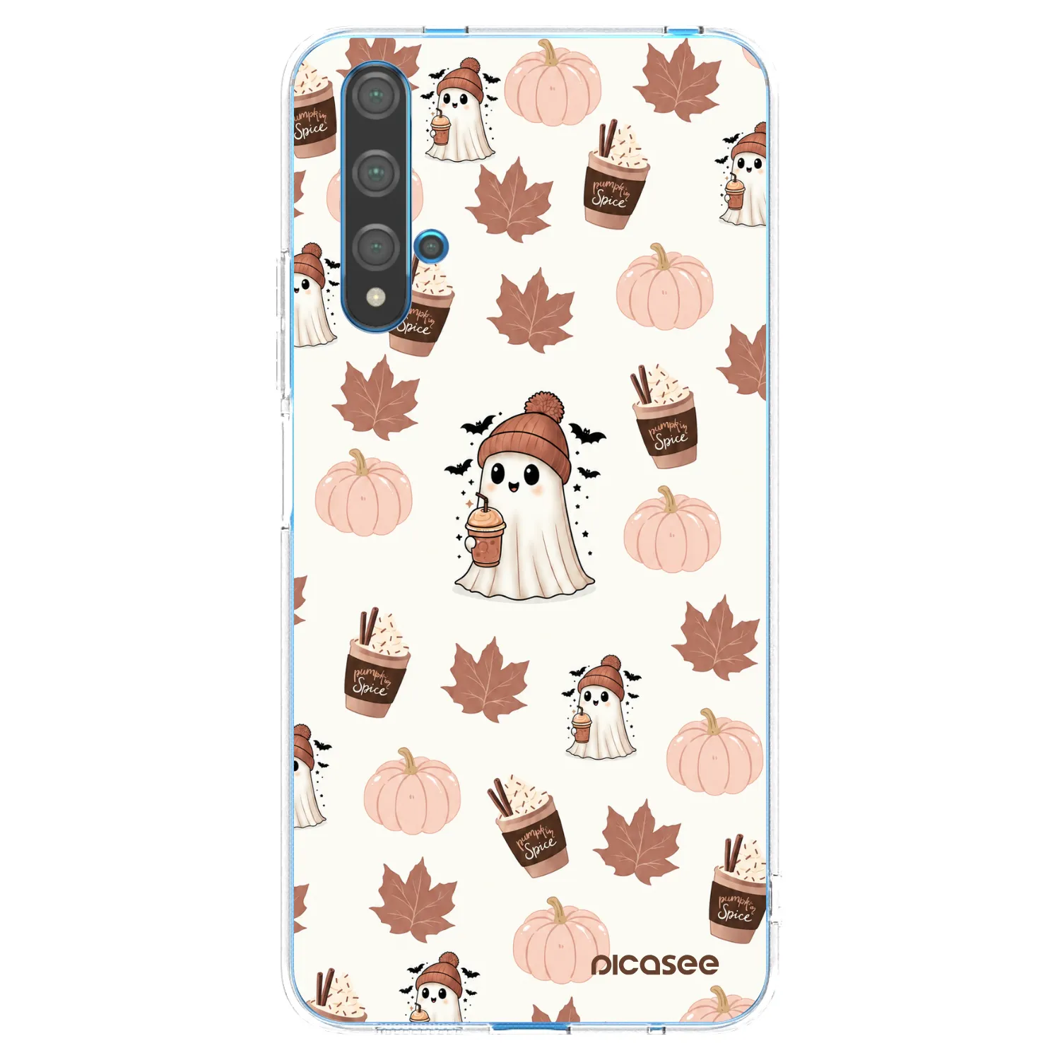 Picasee διαφανής θήκη σιλικόνης Huawei Nova 5T - Pumpkin spice
