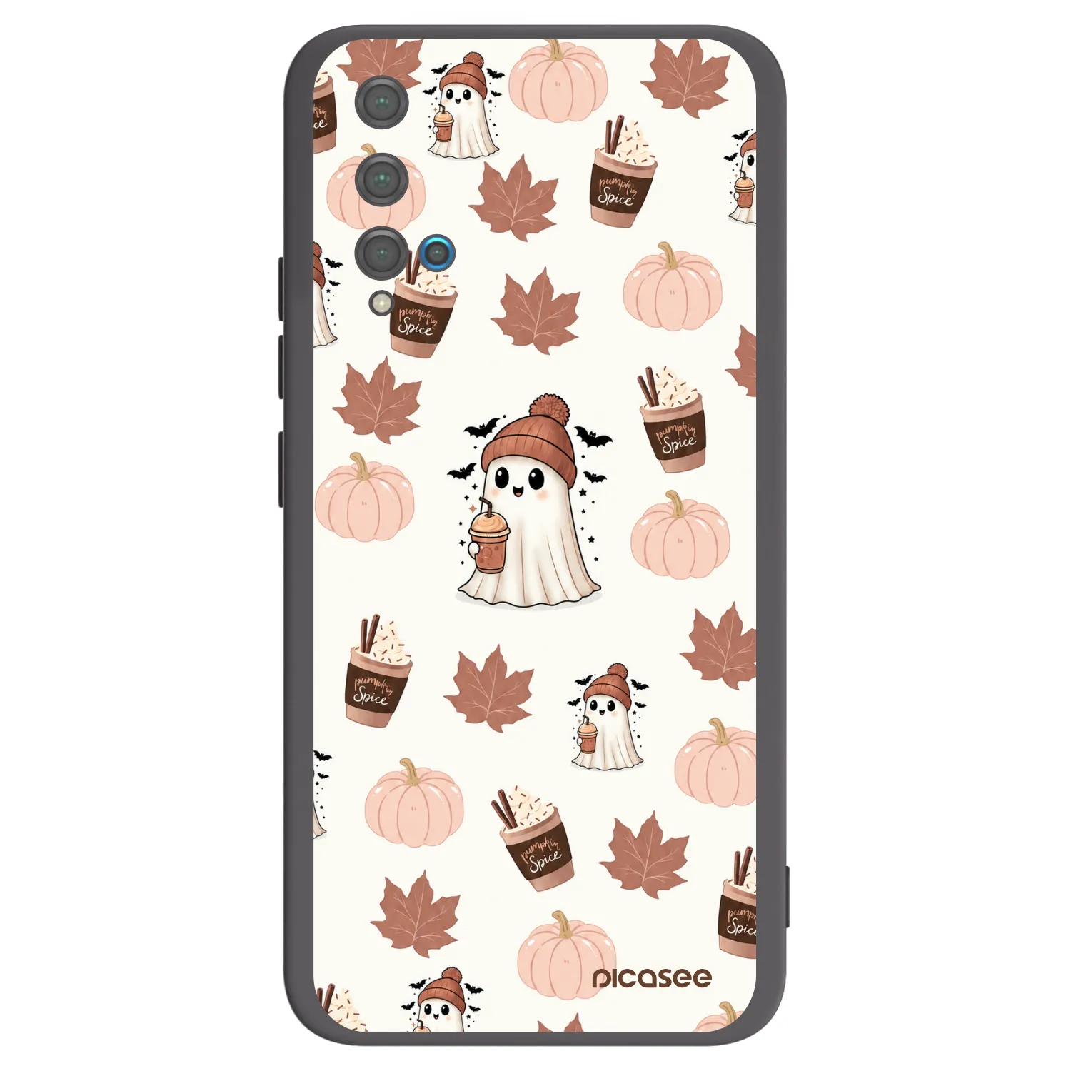 Picasee Μαύρη θήκη σιλικόνης για Huawei Nova 5T - Pumpkin spice