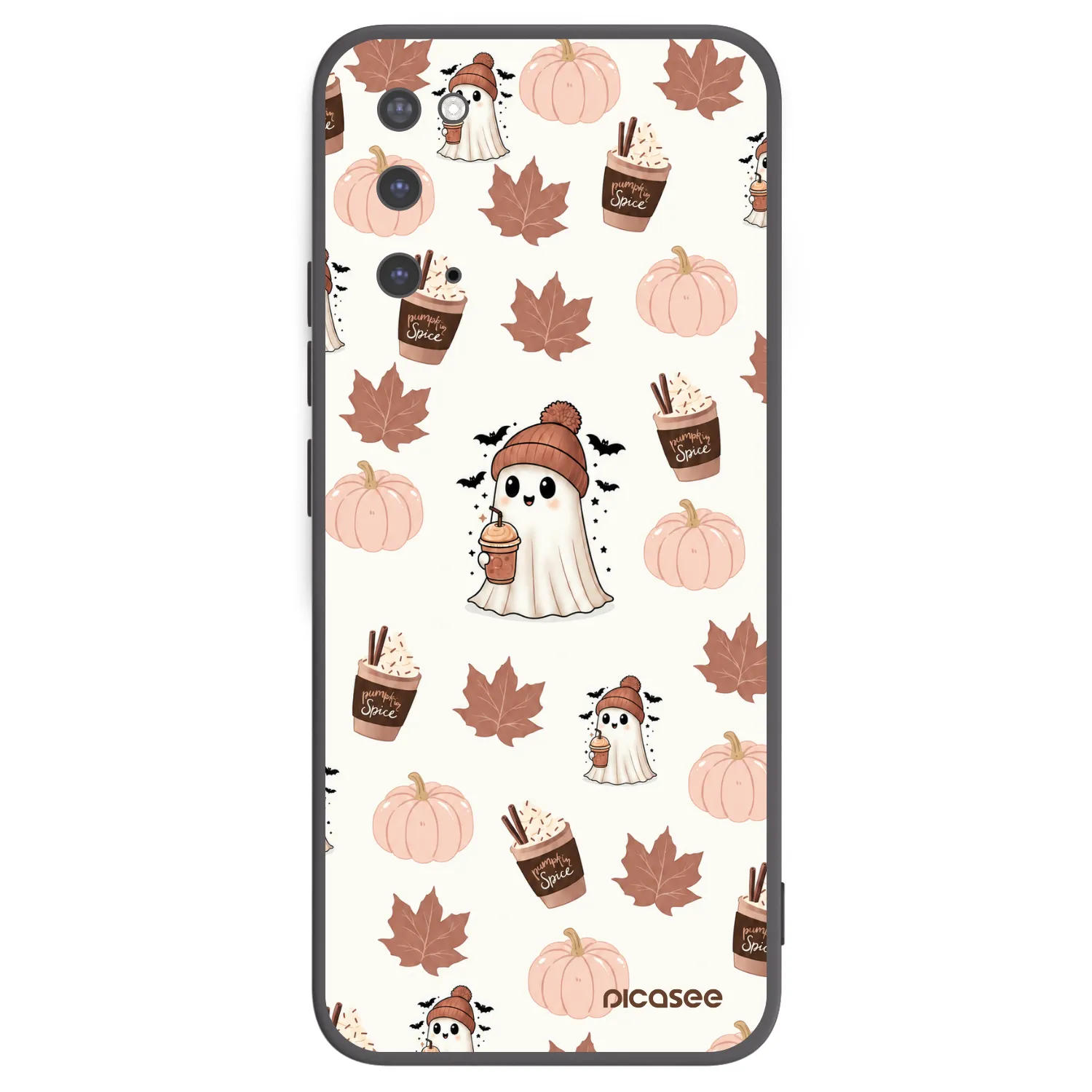 Picasee Μαύρη θήκη σιλικόνης για Samsung Galaxy S20 G980F - Pumpkin spice
