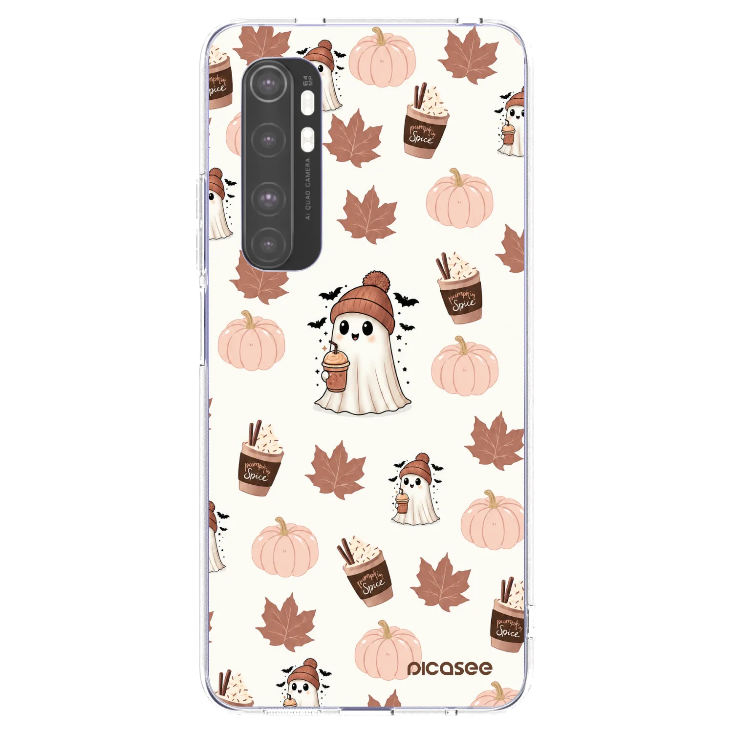 Picasee διαφανής θήκη σιλικόνης Xiaomi Mi Note 10 Lite - Pumpkin spice