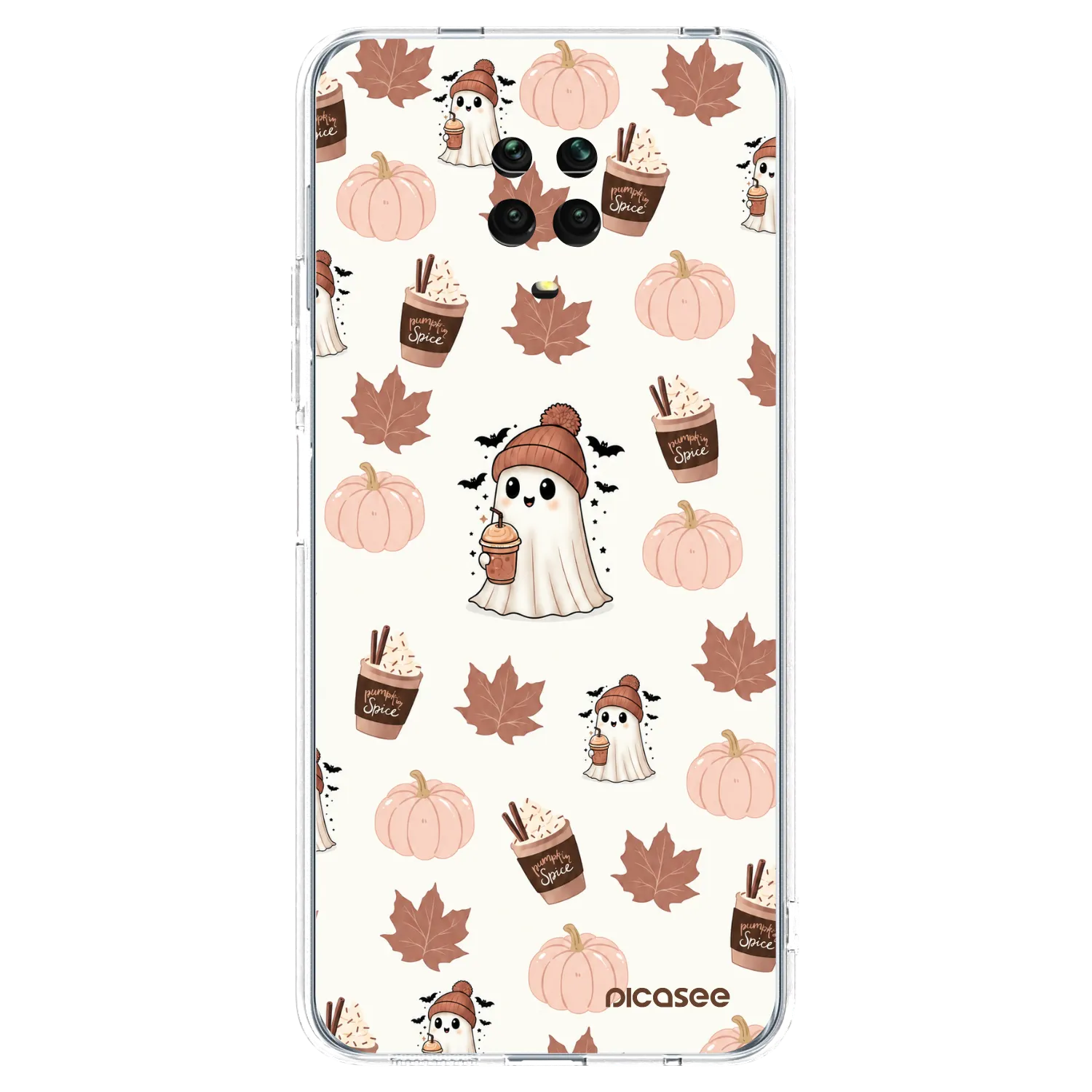 Picasee διαφανής θήκη σιλικόνης Xiaomi Redmi Note 9S - Pumpkin spice