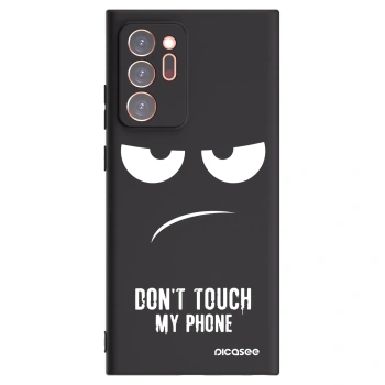 Picasee Μαύρη θήκη σιλικόνης για Samsung Galaxy Note 20 Ultra - Don't Touch My Phone