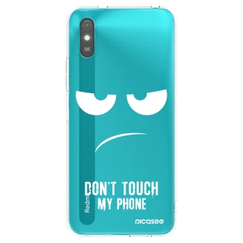 Picasee Μαύρη θήκη σιλικόνης για Xiaomi Redmi 9A - Don't Touch My Phone