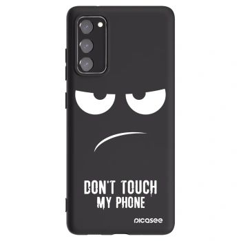 Picasee Μαύρη θήκη σιλικόνης για Samsung Galaxy S20 FE - Don't Touch My Phone