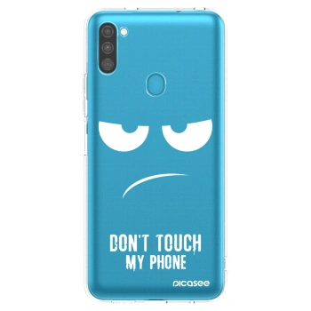 Picasee διαφανής θήκη σιλικόνης Samsung Galaxy M11 - Don't Touch My Phone