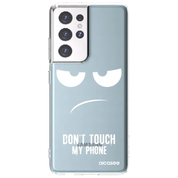 Picasee διαφανής θήκη σιλικόνης Samsung Galaxy S21 Ultra 5G G998B - Don't Touch My Phone