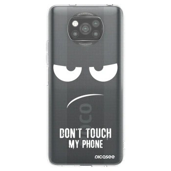 Picasee Μαύρη θήκη σιλικόνης για Xiaomi Poco X3 Pro - Don't Touch My Phone
