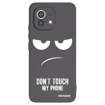 Picasee Μαύρη θήκη σιλικόνης για Xiaomi Mi 11 - Don't Touch My Phone