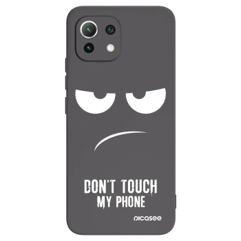 Picasee Μαύρη θήκη σιλικόνης για Xiaomi Mi 11 Lite - Don't Touch My Phone