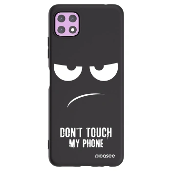 Picasee Μαύρη θήκη σιλικόνης για Samsung Galaxy A22 A226B 5G - Don't Touch My Phone