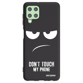 Picasee Μαύρη θήκη σιλικόνης για Samsung Galaxy A22 A225F 4G - Don't Touch My Phone