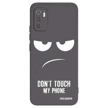 Picasee Μαύρη θήκη σιλικόνης για Xiaomi Poco M3 Pro 5G - Don't Touch My Phone
