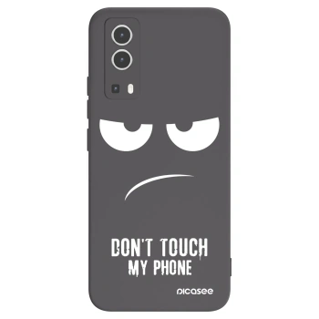 Picasee Μαύρη θήκη σιλικόνης για Vivo Y72 5G - Don't Touch My Phone