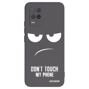 Picasee Μαύρη θήκη σιλικόνης για Realme 8 5G - Don't Touch My Phone