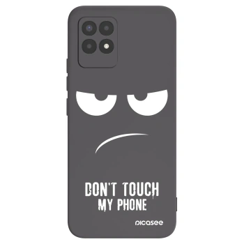 Picasee Μαύρη θήκη σιλικόνης για Realme 8i - Don't Touch My Phone
