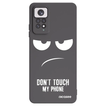 Picasee Μαύρη θήκη σιλικόνης για Xiaomi Redmi Note 11 - Don't Touch My Phone