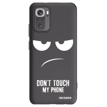 Picasee Μαύρη θήκη σιλικόνης για Xiaomi Redmi Note 11S 4G - Don't Touch My Phone
