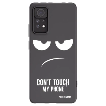 Picasee Μαύρη θήκη σιλικόνης για Xiaomi Redmi Note 11 Pro - Don't Touch My Phone