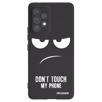 Picasee Μαύρη θήκη σιλικόνης για Samsung Galaxy A53 5G A536 - Don't Touch My Phone