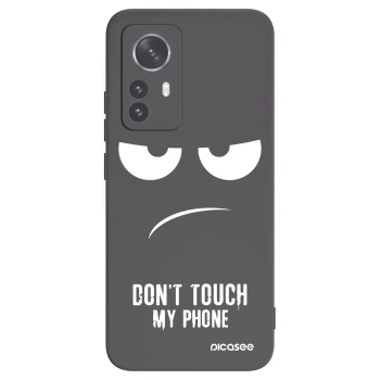 Picasee Μαύρη θήκη σιλικόνης για Xiaomi 12 Pro - Don't Touch My Phone