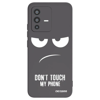 Picasee Μαύρη θήκη σιλικόνης για Vivo V23 5G - Don't Touch My Phone