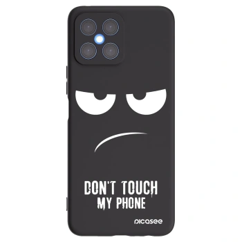 Picasee Μαύρη θήκη σιλικόνης για Honor X8 4G - Don't Touch My Phone